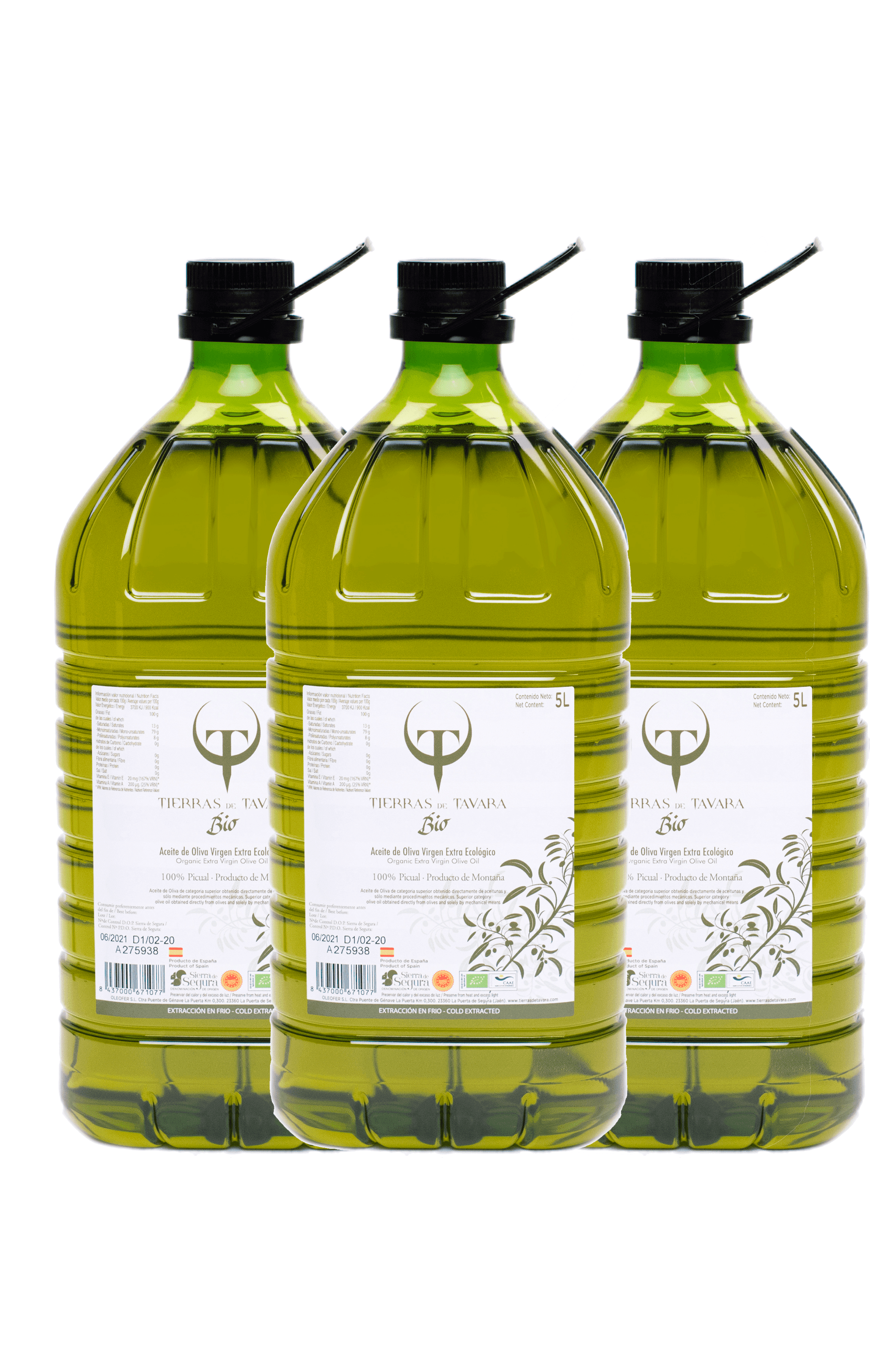 ¡pack Oferta Aceite De Oliva Virgen Extra Ecológico Bio 15l D O Sierra De Segura Jaén