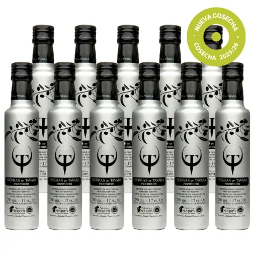 ¡Pack Oferta! Aceite de Oliva Virgen Extra Premium Tierras de Tavara 12 Botellas 250 ml – AOVE Variedad Picual – Envío Gratis